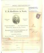 Rollins vintage advertising booklet securities 1890 Concord NH ephemera  - $269.53 MXN