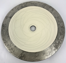 Round Tempered Glass Vessel Sink Metallic Silver Modern Decor Design OD ... - $99.00