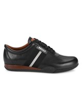 Bally Frenz Leather Sneakers Shoes Calf Plain Black US 13 US 11.5  GL24086 - £171.83 GBP