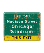 Retro Chicago Stadium Highway Metal Sign - £19.18 GBP+