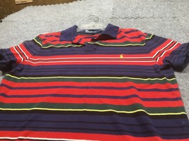 Polo Ralph Lauren Shirt Mens Large Custom Fit Short Sleeve Striped Y2K - $13.12