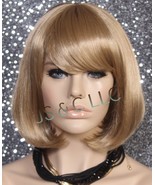 Everyday Bob Wig Dark dirty Blonde full Bangs Can be worn left right or ... - $81.99 CAD
