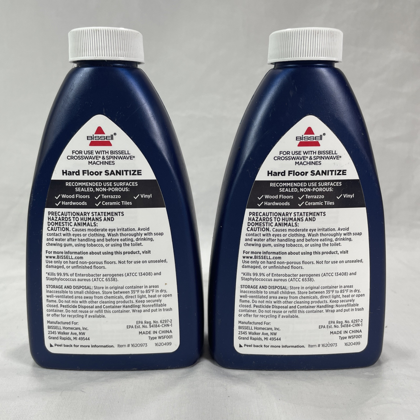 Hard Floor Vinyl Sanitize 2 Bissell Crosswave Spinwave Cleaning 8 fl.oz Bottles Item image 2