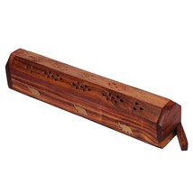 Sheesham Wooden and Brass Agarbati Holder, Dhoop Agarbatti Stick Wodden Box Hol - £26.10 GBP