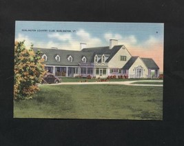 Vintage Linen Postcard Burlington Country Club Vermont VT   - £3.79 GBP