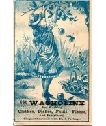 Vtg Trade Card Use Washoline for Washing Clothes Paint Dishes Floors Blu... - $9.85