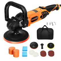 11 7&quot;/6&quot; 1400W Electric Buffer Polisher 6 Speed Waxer Sander W/ Accessory - £86.52 GBP