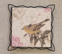 Mallory Lane ~ Square ~ Metal &amp; Ceramic Trivet ~ Bird Design ~  8.5&quot; x 8.5&quot; - $30.00
