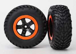 Traxxas SCT Orange Beadlock Wheels &amp; Tires (2) 5863 - £42.36 GBP