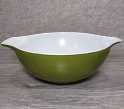 Pyrex #444 Avocado Green Cinderella Nesting Mixing Bowl 4 Qt Made in USA - £12.69 GBP