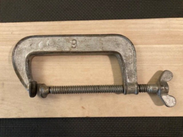 Vintage Moore Drop Forging (?) Circle M Logo 6&quot; Wingnut C Clamp - $388.98 MXN
