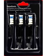 AquaSonic Proflex Replacement Brush Heads 3 Pack Black - £13.17 GBP
