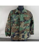 US Military Coat Shirt Combat Woodland Camouflage Men Size Small 1990-91 - £14.19 GBP