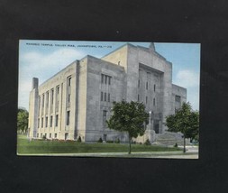 Vintage Linen Postcard Masonic Temple Valley Pike Jamestown PA - $4.99