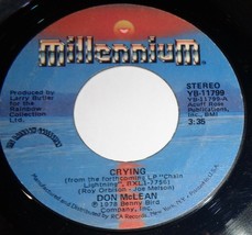 Don McLean 45 RPM Record - Crying / Genesis B6 - $3.95