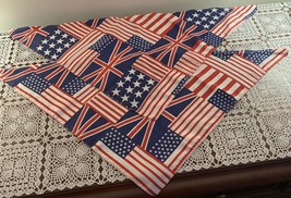 Set of Two Flag Design Dog Bandanas  USA UK Union Jack Brand New Tie On ... - $10.49