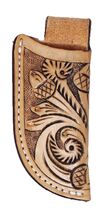 Western Leather Antique Floral Tooled Knife Holder Vertical Sheath 29RST14A - $24.74