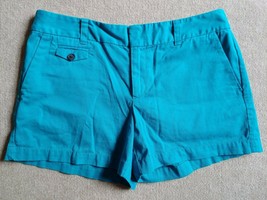 Ann Taylor Loft Chino Shorts Womens Size 6 Blue 100% Cotton - £15.50 GBP