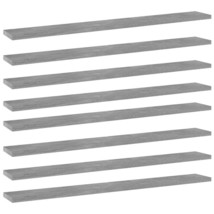  Shelf Set of 8 Concrete Grey Engineered Wood Medium Simple - $1,494.23 MXN