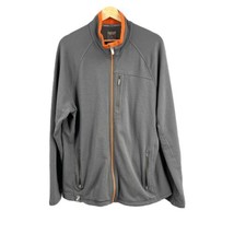 Icebreaker Merino Gray Orange Trim Full-Zip Softshell Jacket Mens Large - $66.64