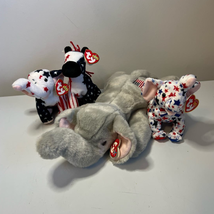Ty Beanie Babies Righty & Lefty- Political Elephant & Donkey Lot Of 4 Pieces - £29.40 GBP