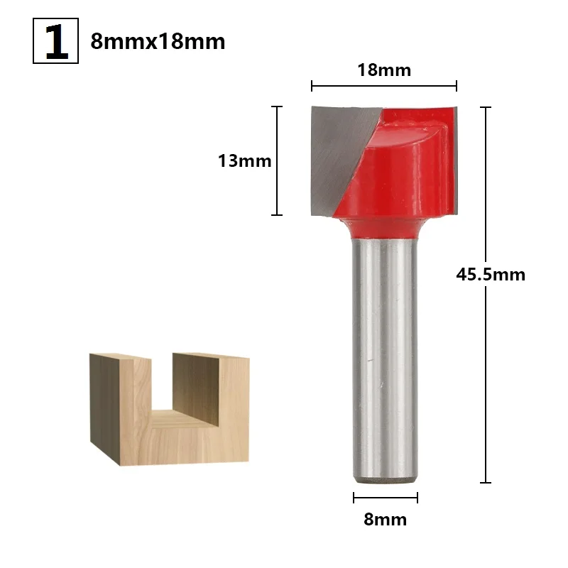 1pc 8mm Shank 18/20/22/25/30/32mm Bottom Cleaning Router Bit Carbide CNC End Mil - £165.98 GBP