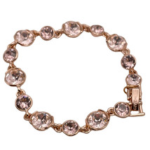 Givenchy Signed Copper tone Metal Rhinestone Bracelet  - £31.86 GBP