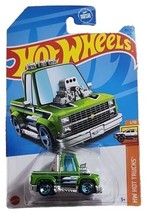 Hot Wheels Toon&#39;d &#39;83 Chevy Silverado Green HW Hot Trucks Series - £5.32 GBP