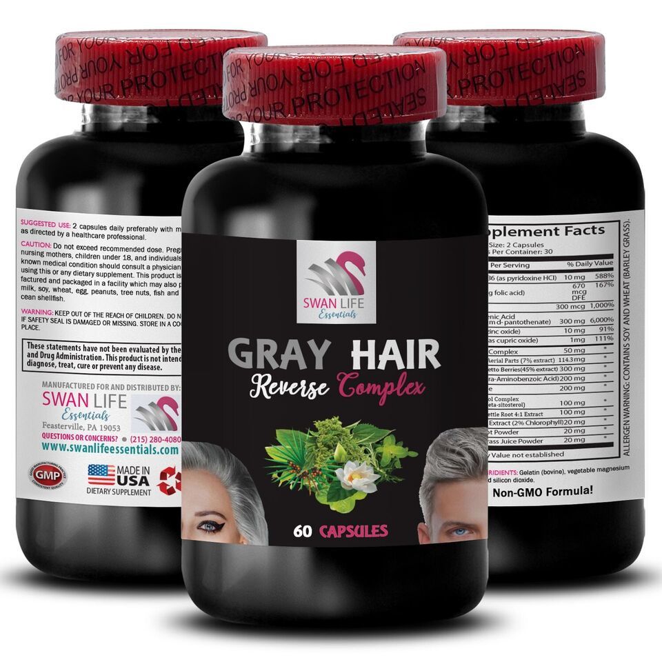 Hair Renewal Support  GRAY HAIR REVERSE  Radiance and Strength Blend 1 Bottle