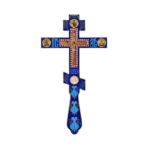 10&quot; Russian Orthodox 3-Bar Hand Cross Traditional Slavonic Blessing Cruc... - $1,758.92 MXN
