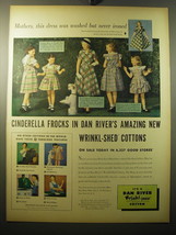 1950 Dan River Wrinkl-shed Cotton Ad - Mothers, this dress was washed - $18.49