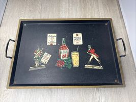 Vintage Johnnie Walker Four Roses Serving Tray Music Box Advertisement JD - $74.25