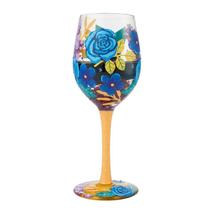 Lolita Wine Glass Blue Florals 15 oz 9" High Gift Boxed Collectible #6008454 image 4