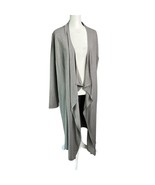 CACIQUE Duster Cardigan Long Open Front Knit Lightweight Gray Casual Siz... - $27.43 CAD