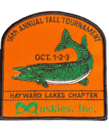 Hayward Lakes Muskies Tournament Patch 16th Annual Unused 1993 Fishing W... - £11.67 GBP