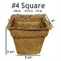 CowPots #4 Square Pot - 450 pots - £120.35 GBP