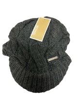 Michael Michael Kors Women’s Gray Cable Knit Newsboys One Size Cap Hat M... - $22.99