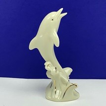 Dolphin figurine Lenox fine porcelain sculpture statue vintage gold porp... - $19.06