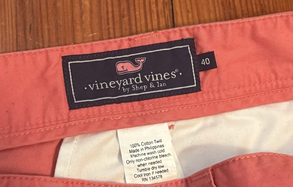 Pre-owned Men’s Vineyard Vines by Shep & Ian Size 40 Salmon Pink Club Shorts Item image 3