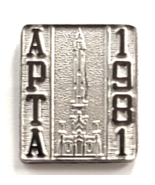 Vintage APTA 1981 Architectural Tower Silver Tone Transportation Pin Tie... - $275.44 MXN