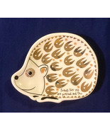 Hedgehog trinket dish ceramic white and gold &quot;friends like you&quot; Natural ... - $8.00