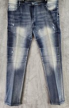 Southpole Jeans Mens 46 Blue Denim Strecth Moto Hip Hop Streetwear Casua... - $49.49