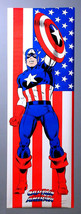 6 Foot 1991 Captain America DOOR poster:Vintage 72x24 Marvel Comics Cap pin-up 1 - £148.58 GBP