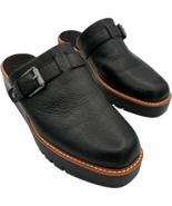 Naturalizer Wayde women&#39;s Faux Shearling Lined Black Leather Platform Mu... - $35.75