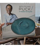 WOLFGANG PUCK 15&quot; Turquoise Melamine Serving Tray Outdoor Chip Veggie Di... - $279.41 MXN