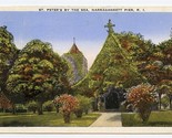 St Peters by the Sea Postcard Narragansett Pier Rhode Island 1938 - £14.18 GBP