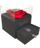 Rose Flower Gifts Preserved Red Real Gift Box Handmade Box Versatile Gif... - £26.50 GBP
