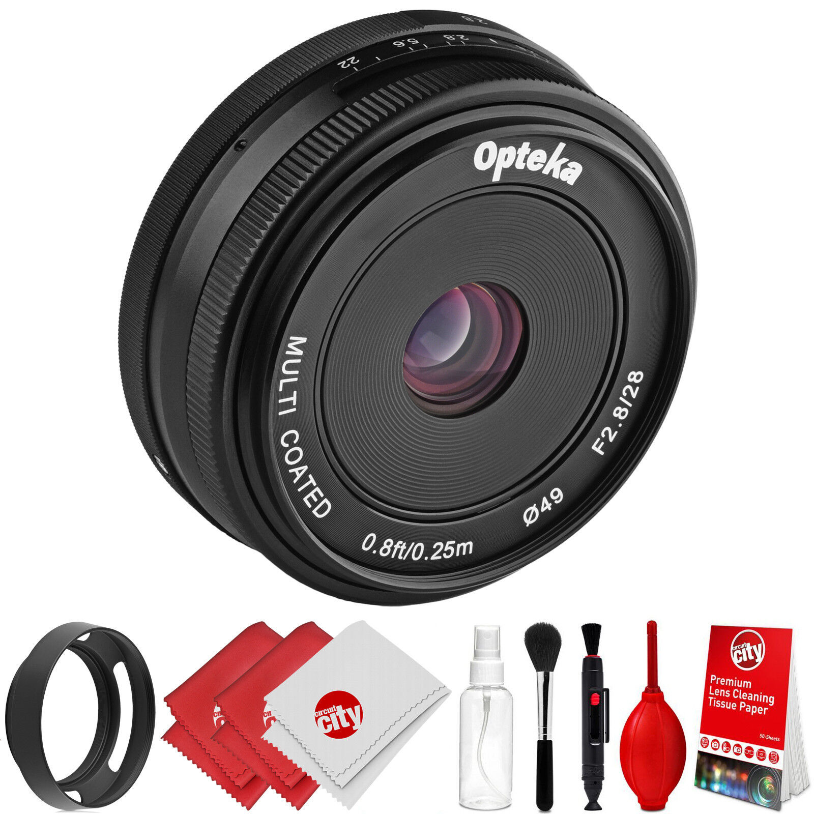 Primary image for Opteka 28mm f/2.8 Lens + Kit for Panasonic GH5 GH4 GX85 GF8 GF7 GX850 GX8 G85 G9