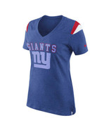 Nike Women&#39;s New York Giants Fan Top V-Neck T-Shirt Large Blue MSRP $45 - £24.31 GBP