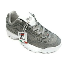 Fila Disruptor II MADE IN ITALY Fashion Shoes Womens 9.5 Metallic Silver Limited - £92.15 GBP
